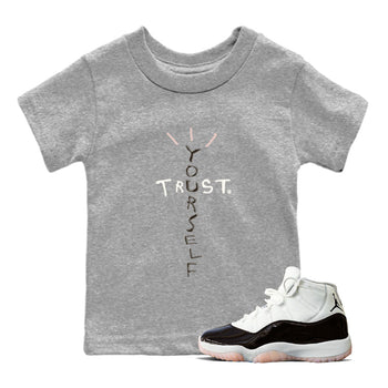 Air Jordan 11 Neapolitan shirt to match jordans Trust Yourself sneaker tees 11s Neapolitan SNRT Sneaker Release Tees Baby Toddler Heather Grey 1 T-Shirt