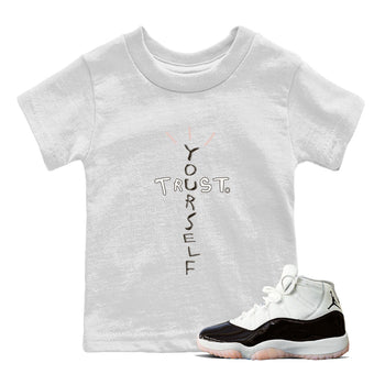 Air Jordan 11 Neapolitan shirt to match jordans Trust Yourself sneaker tees 11s Neapolitan SNRT Sneaker Release Tees Baby Toddler White 1 T-Shirt