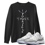 Air Jordan 11 White Cement Trust Yourself Crew Neck Sneaker Tees Air Jordan 11 Cement Grey Sneaker T-Shirts Washing and Care Tip