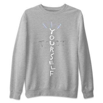 Air Jordan 11 White Cement Sneaker Match Tees Trust Yourself Sneaker Tees Air Jordan 11 Cement Grey Sneaker Release Tees Unisex Shirts Heather Grey 2