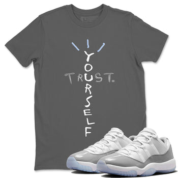 Air Jordan 11 White Cement Trust Yourself Crew Neck Sneaker Tees Air Jordan 11 Cement Grey Sneaker T-Shirts Size Chart