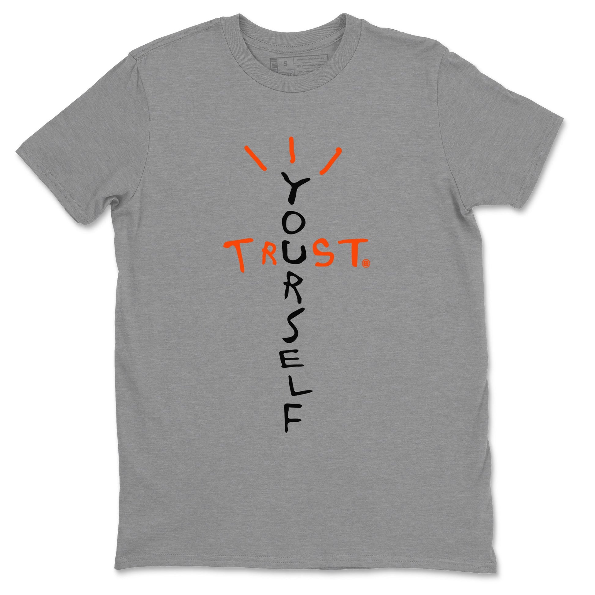 Air Jordan 12 Brilliant Orange Sneaker Match Tees Trust Yourself Sneaker Tees Air Jordan 12 Orange Sneaker Release Tees Unisex Shirts Heather Grey 2