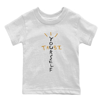 Air Jordan 13 Retro Wheat shirt to match jordans Trust Yourself sneaker tees Air Jordan 13 Wheat SNRT Sneaker Release Tees Baby Toddler White 2 T-Shirt