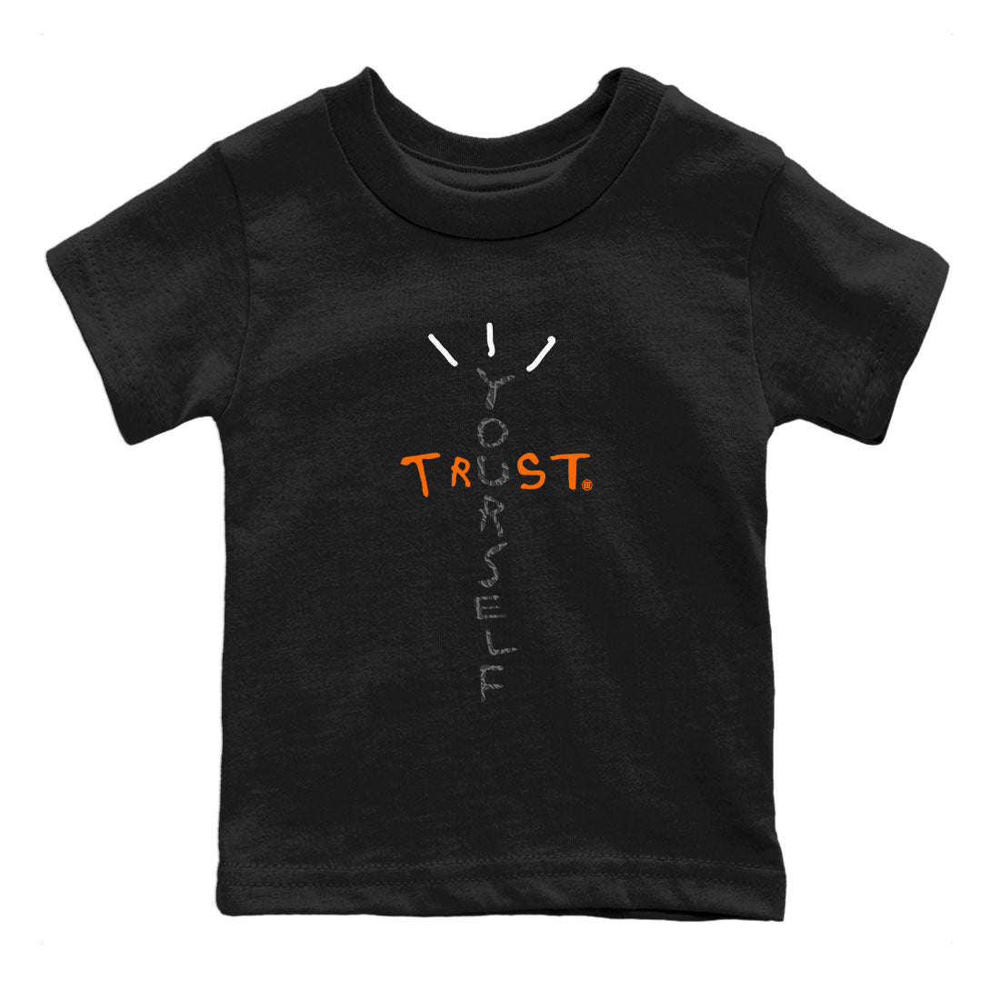 Jordan 3 Retro Fear AJ3 Grey shirt to match jordans Trust Yourself sneaker tees Air Jordan 3 Fear SNRT Sneaker Release Tees Baby Toddler Black 2 T-Shirt