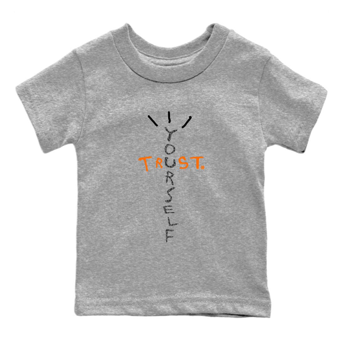 Jordan 3 Retro Fear AJ3 Grey shirt to match jordans Trust Yourself sneaker tees Air Jordan 3 Fear SNRT Sneaker Release Tees Baby Toddler Heather Grey 2 T-Shirt