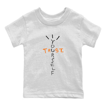 Jordan 3 Retro Fear AJ3 Grey shirt to match jordans Trust Yourself sneaker tees Air Jordan 3 Fear SNRT Sneaker Release Tees Baby Toddler White 2 T-Shirt