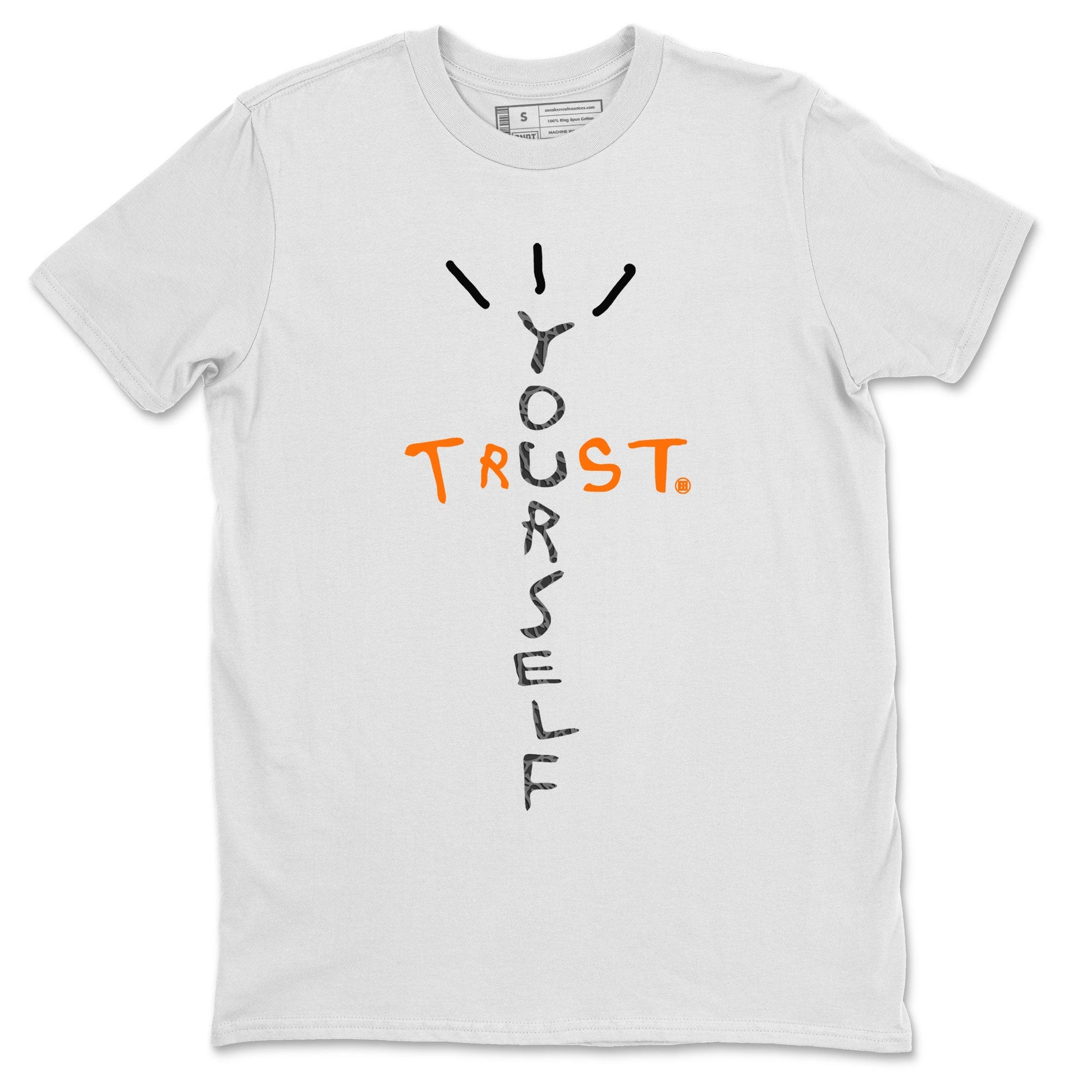 Jordan 3 Retro Fear AJ3 Grey shirt to match jordans Trust Yourself sneaker tees Air Jordan 3 Fear SNRT Sneaker Release Tees Crew Neck Casual Unisex White 2 T-Shirt