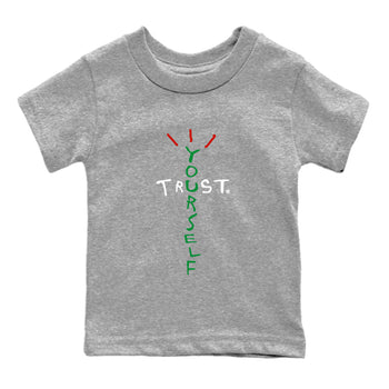 Air Jordan 3 Lucky Green Sneaker Match Tees Trust Yourself Sneaker Tees Air Jordan 3 Retro Lucky Green Shirt Kids Shirts Heather Grey 2