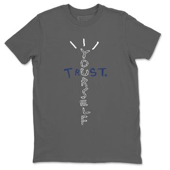 Air Jordan 3 Retro Midnight Navy shirt to match jordans Trust Yourself sneaker tees AJ3 Midnight Navy SNRT Sneaker T Shirt  unisex cotton Cool Grey 2 crew neck shirt