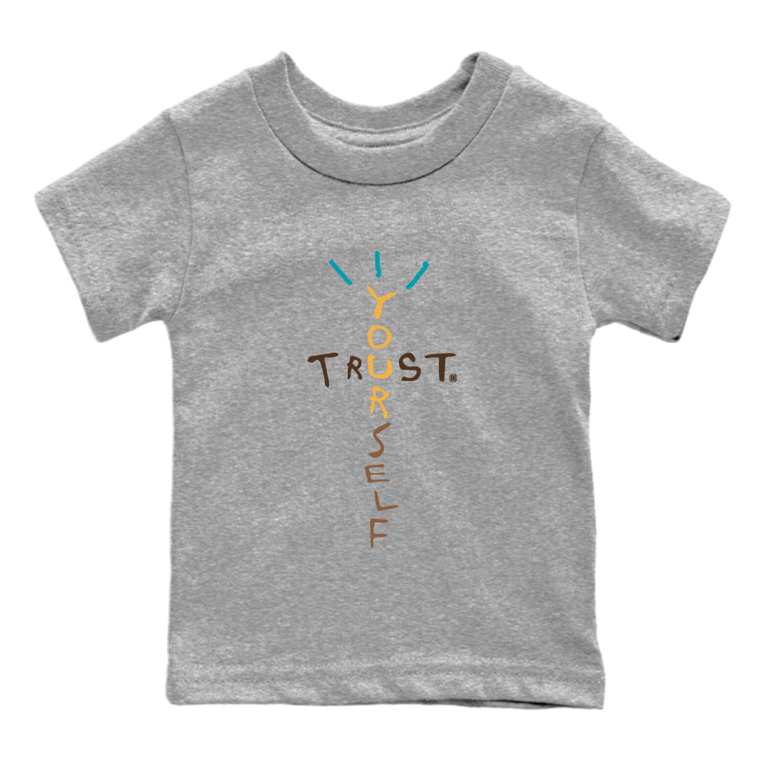4s Cacao Wow shirt to match jordans Trust Yourself sneaker tees Air Jordan 4 Cacao Wow SNRT Sneaker Release Tees Baby Toddler Heather Grey 2 T-Shirt