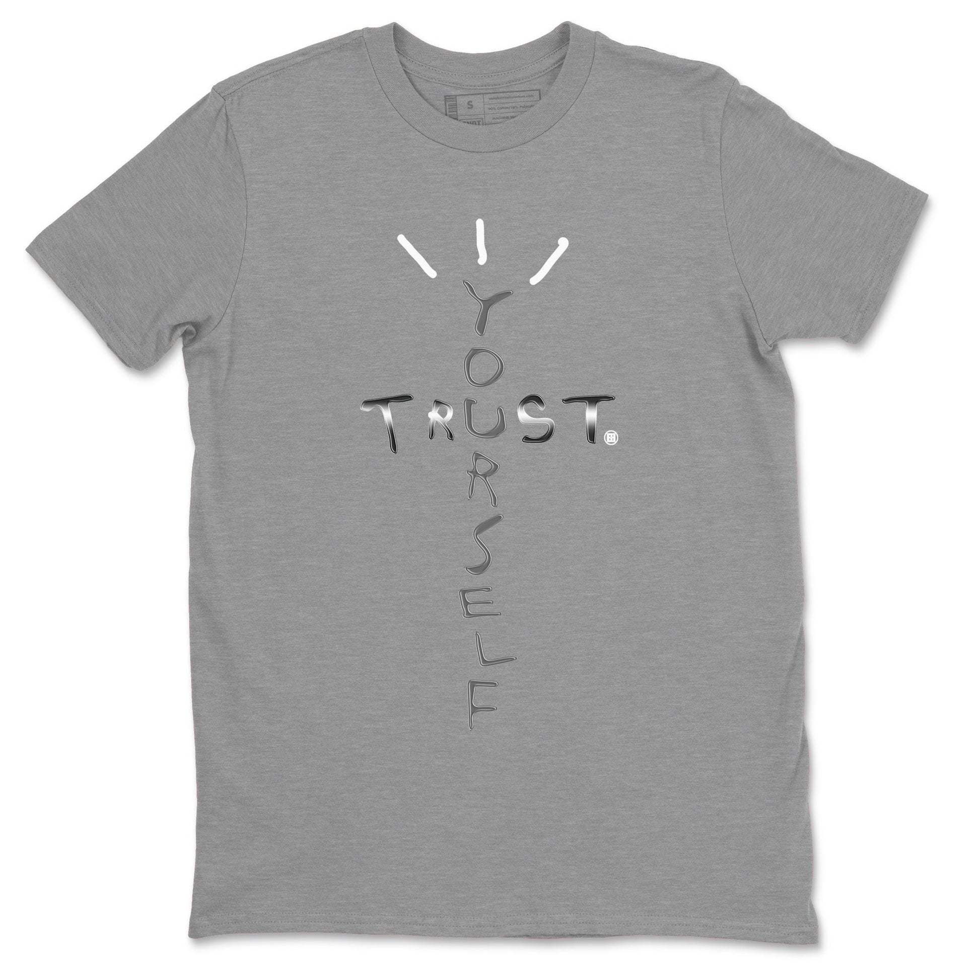 AJ4 Frozen Moments shirt to match jordans Trust Yourself sneaker tees Air Jordan 4 Light Iron Ore SNRT Sneaker Release Tees Unisex Heather Grey 2 T-Shirt