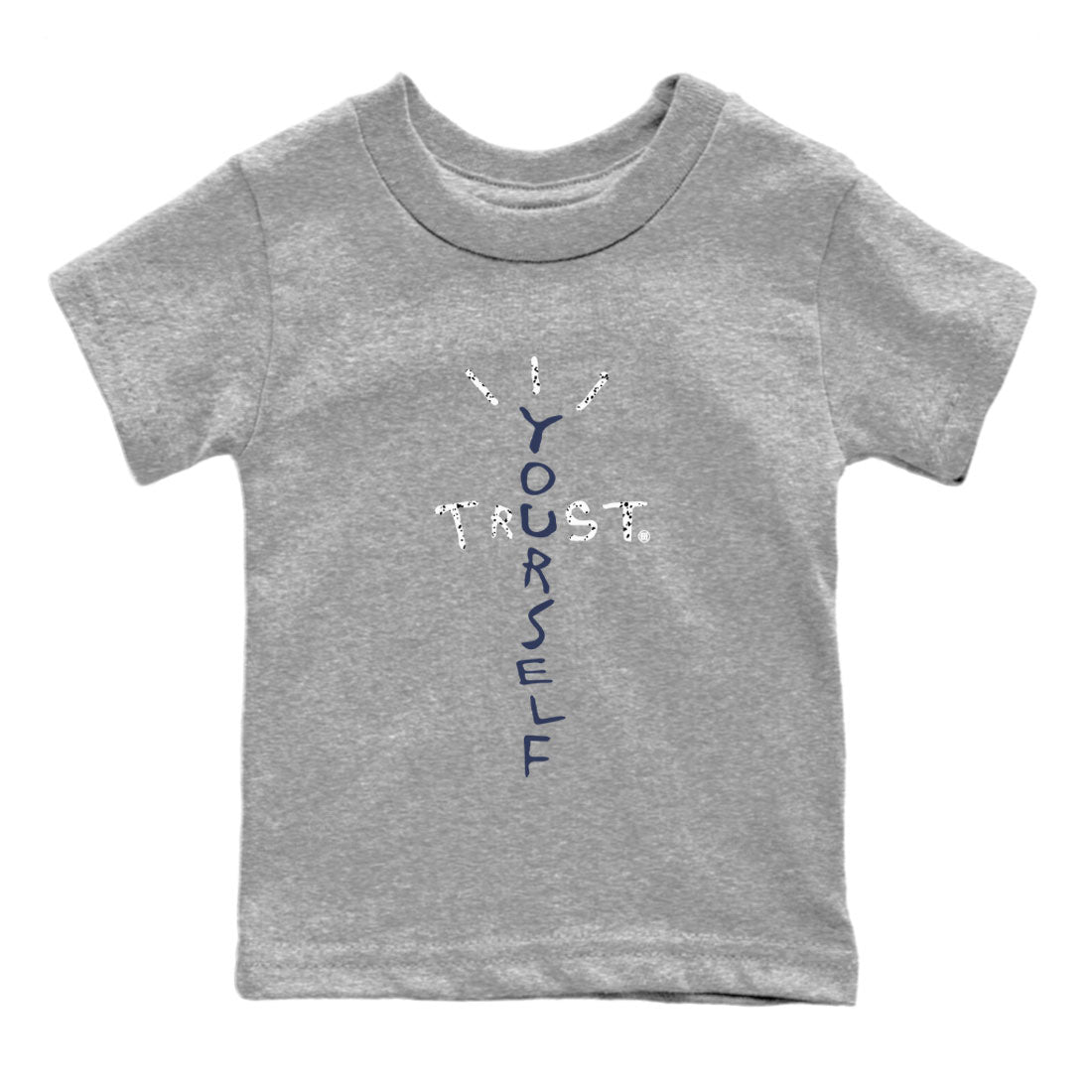 Air Jordan 5 Georgetown Sneaker Match Tees Trust Yourself Sneaker Tees 5 Georgetown SNRT Sneaker Release Tees Navy 5s Kids Shirts Heather Grey 2