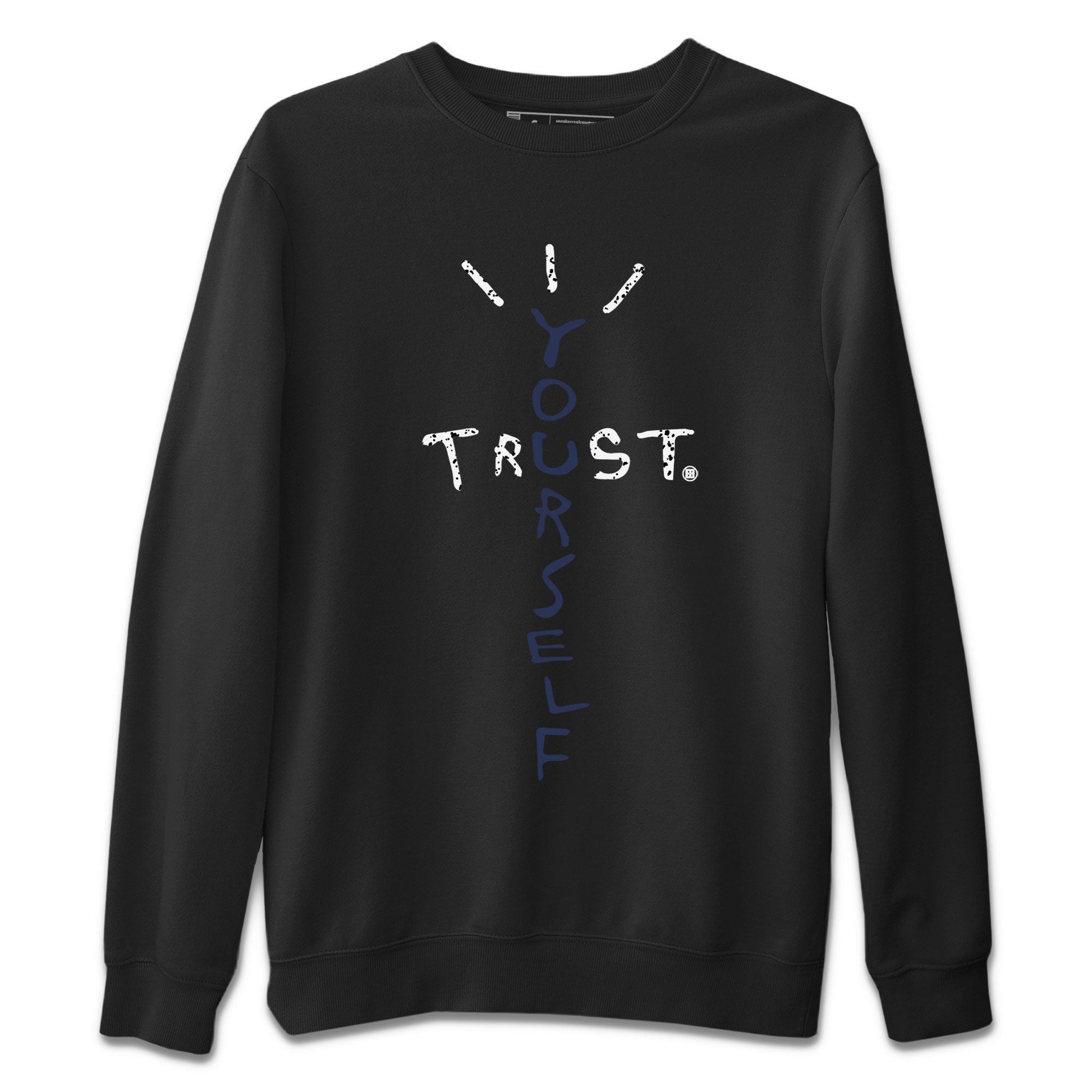 Air Jordan 5 Georgetown Sneaker Match Tees Trust Yourself Sneaker Tees 5 Georgetown SNRT Sneaker Release Tees Navy 5s Unisex Shirts Black 2