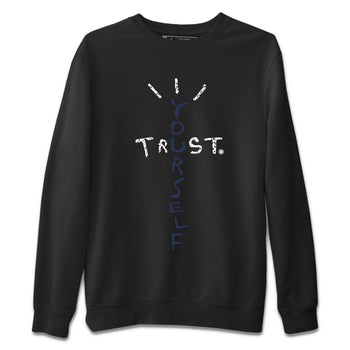 Air Jordan 5 Georgetown Sneaker Match Tees Trust Yourself Sneaker Tees 5 Georgetown SNRT Sneaker Release Tees Navy 5s Unisex Shirts Black 2