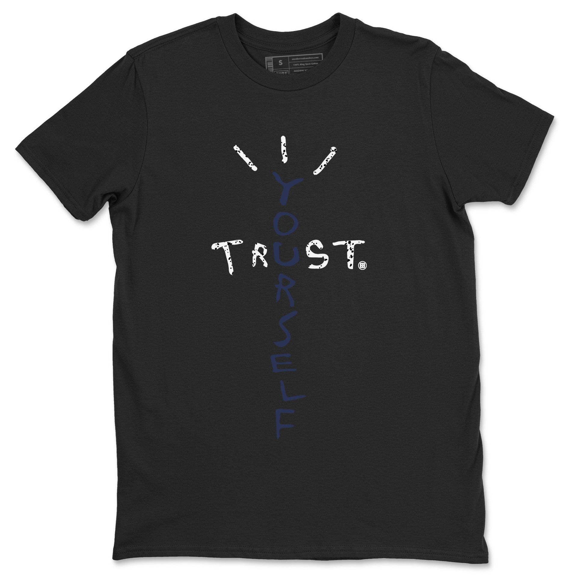 Air Jordan 5 Georgetown Sneaker Match Tees Trust Yourself Sneaker Tees 5 Georgetown SNRT Sneaker Release Tees Navy 5s Unisex Shirts Black 2