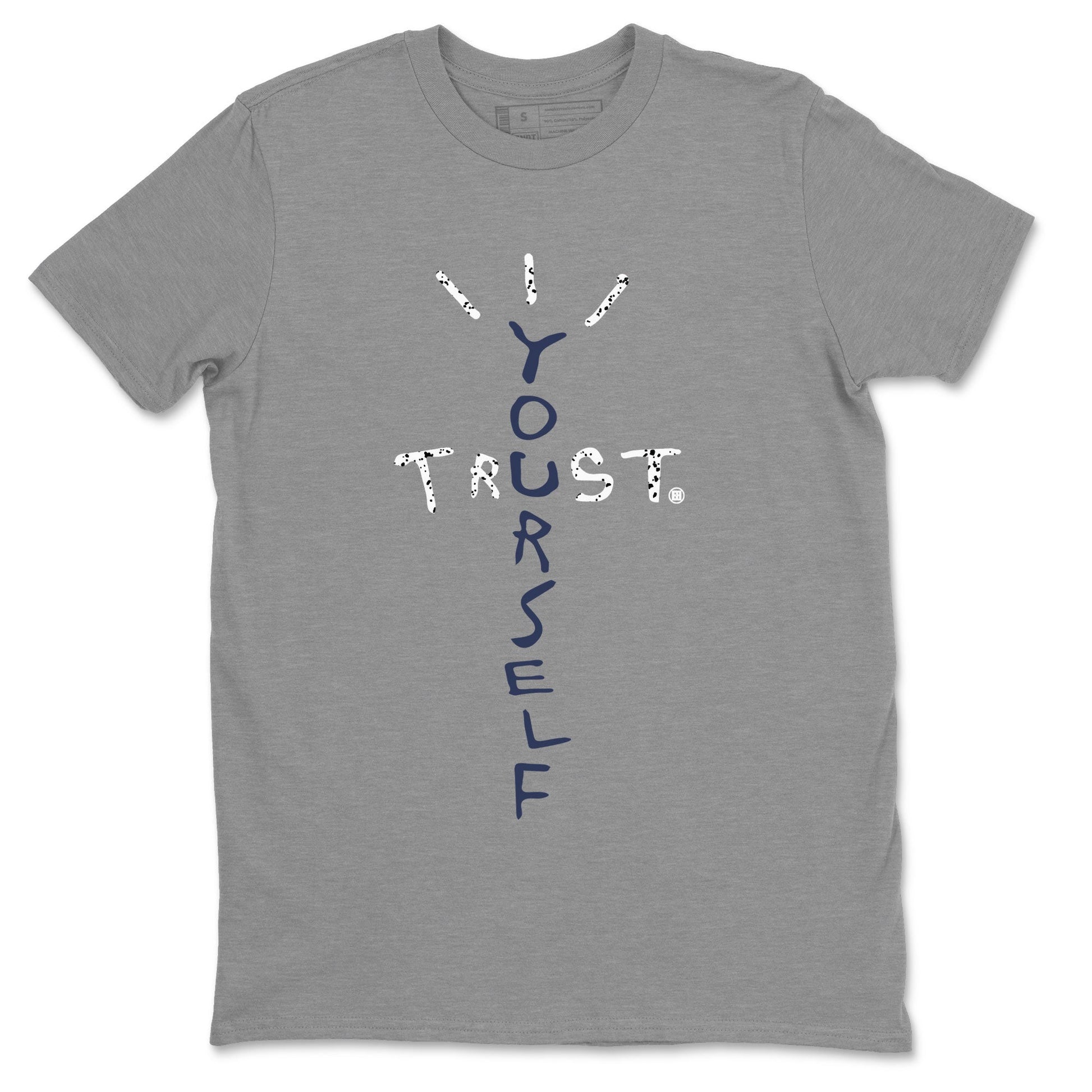 Air Jordan 5 Georgetown Sneaker Match Tees Trust Yourself Sneaker Tees 5 Georgetown SNRT Sneaker Release Tees Navy 5s Unisex Shirts Heather Grey 2