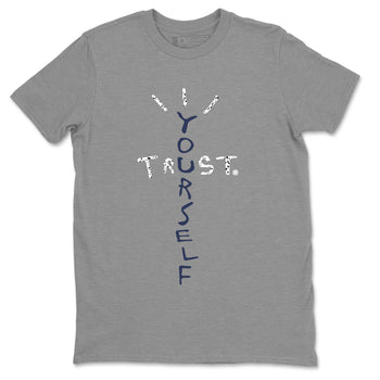 Air Jordan 5 Georgetown Sneaker Match Tees Trust Yourself Sneaker Tees 5 Georgetown SNRT Sneaker Release Tees Navy 5s Unisex Shirts Heather Grey 2