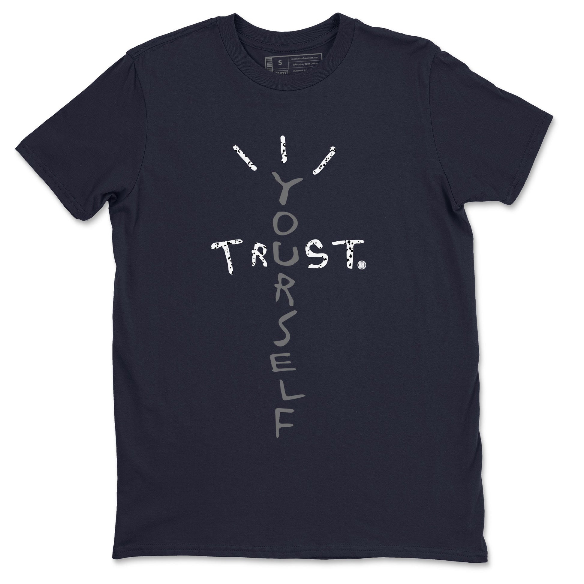 Air Jordan 5 Georgetown Sneaker Match Tees Trust Yourself Sneaker Tees 5 Georgetown SNRT Sneaker Release Tees Navy 5s Unisex Shirts Navy 2
