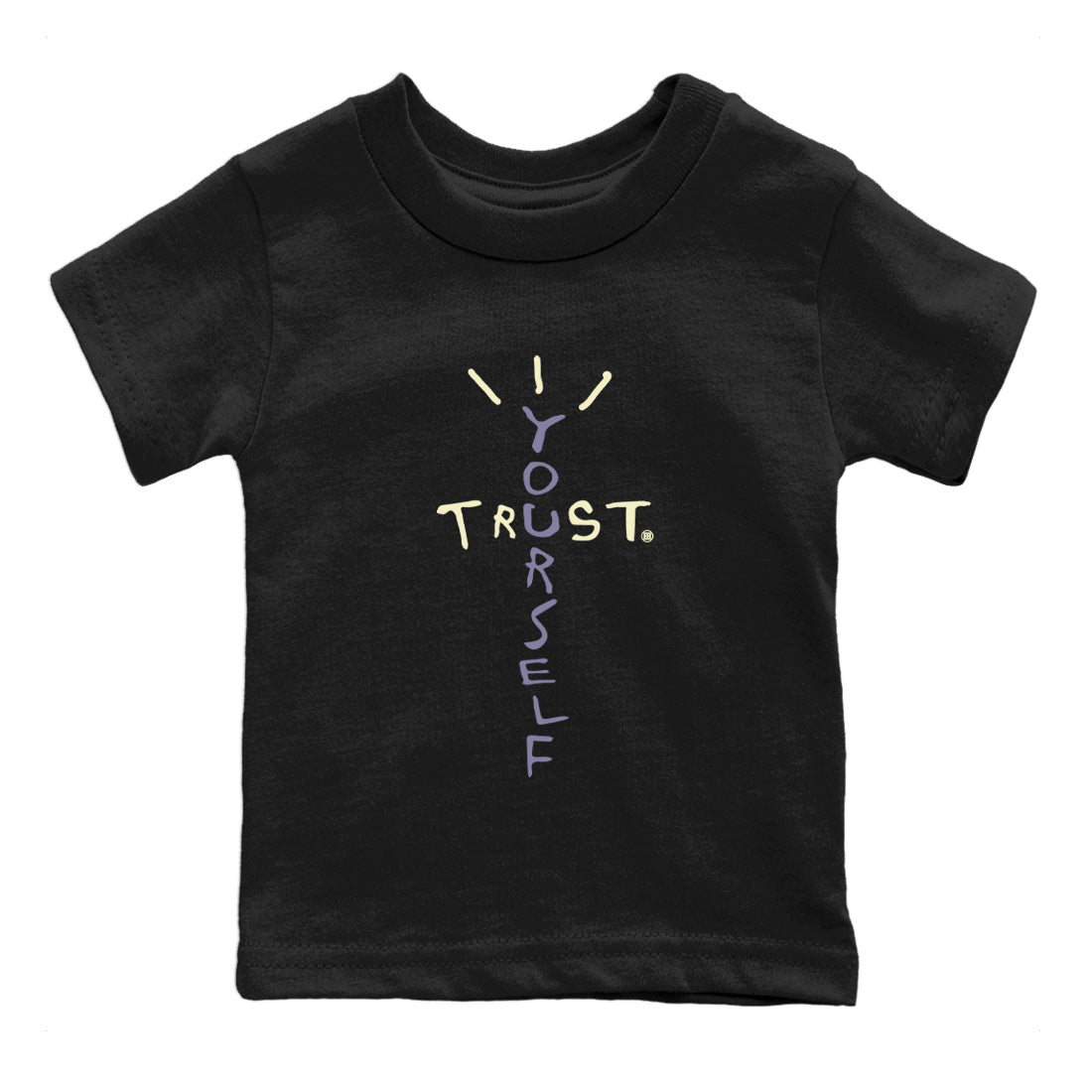 Air Jordan 5 Indigo Haze Sneaker Match Tees Trust Yourself Sneaker Tees 5s Indigo Haze Sneaker Release Tees Kids Shirts Black 2