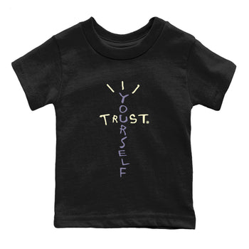 Air Jordan 5 Indigo Haze Sneaker Match Tees Trust Yourself Sneaker Tees 5s Indigo Haze Sneaker Release Tees Kids Shirts Black 2