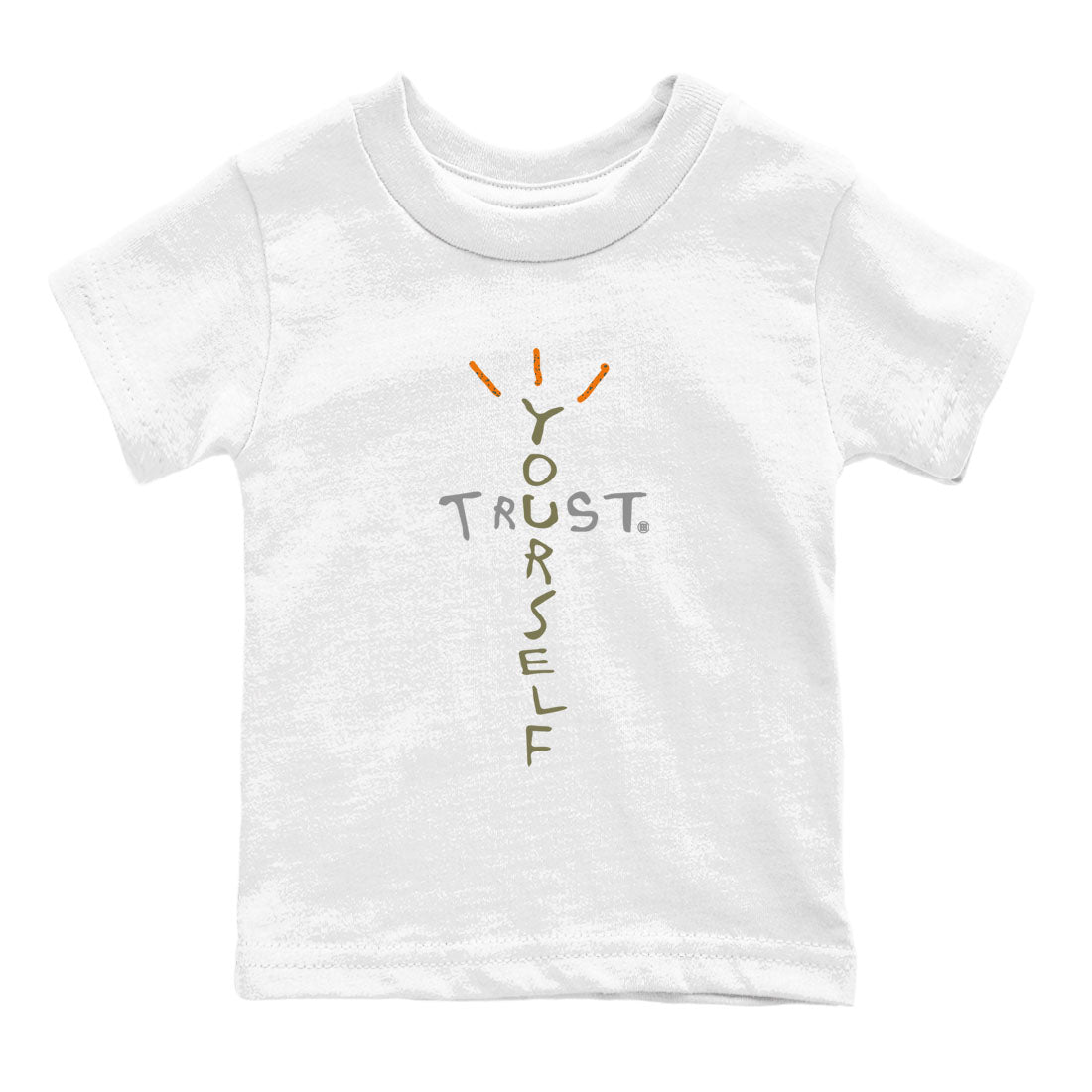 Air Jordan 5 Olive shirt to match jordans Trust Yourself sneaker tees 5s Olive SNRT sneaker release tees baby toddler White 2 cotton Shirt