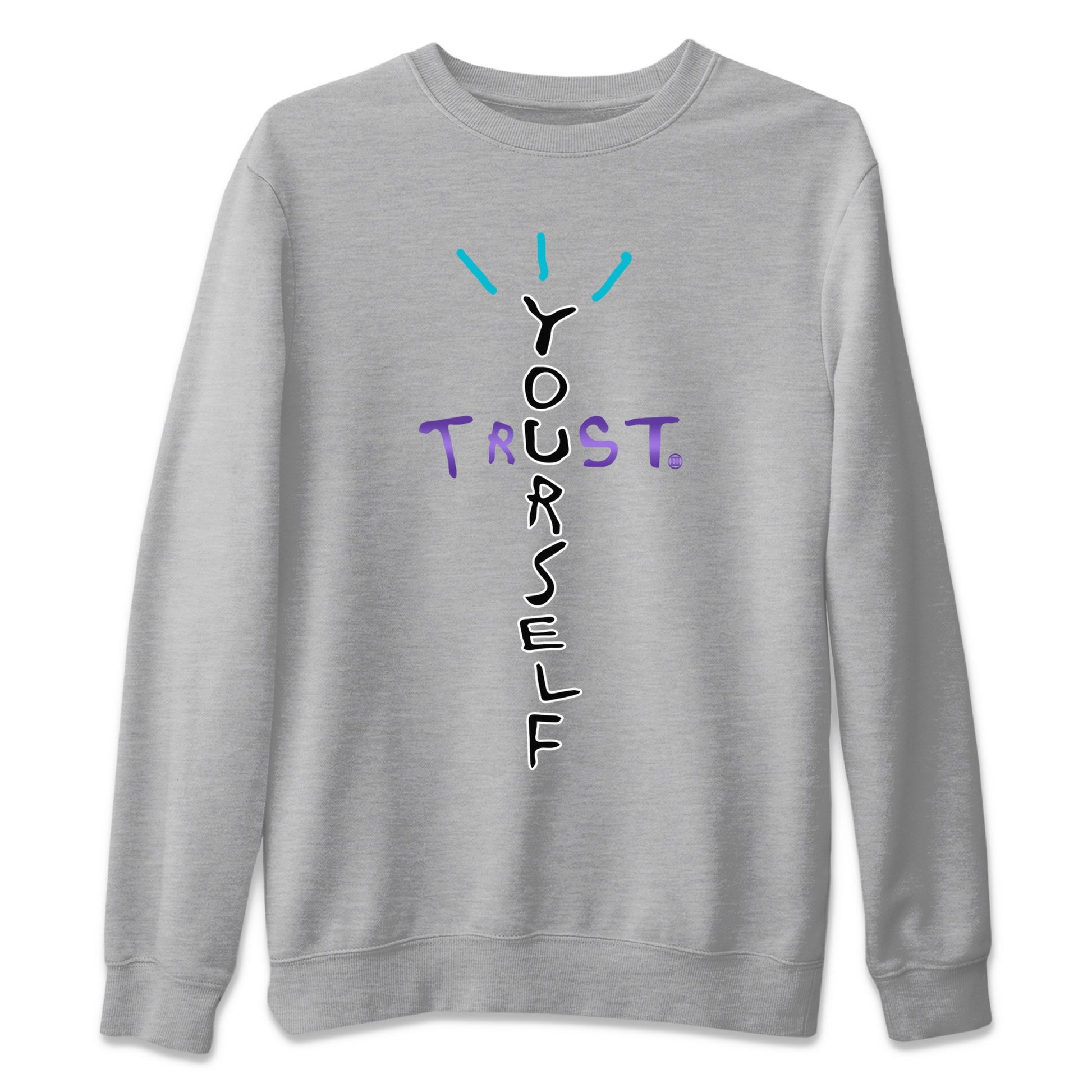 Air Jordan 6 Aqua Sneaker Match Tees Trust Yourself Sneaker Tees AJ6 Aqua Sneaker Release T-Shirt Unisex Shirts Heather Grey 2