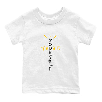 Air Jordan 6 Yellow Ochre shirt to match jordans Trust Yourself sneaker tees 6s Yellow Ochre SNRT Sneaker Tees Casual Crew Neck T-Shirt Baby Toddler White 2 T-Shirt