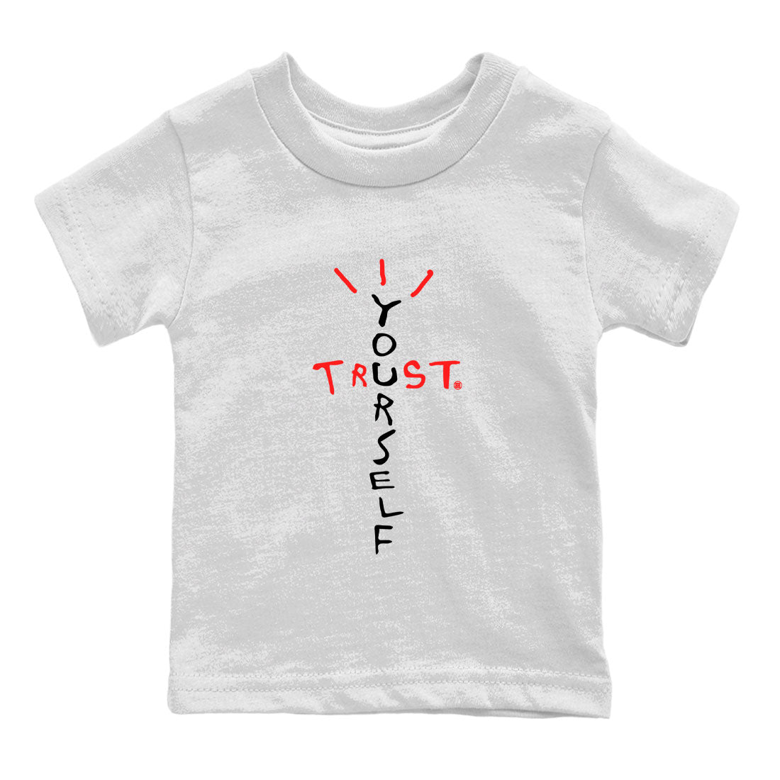 Air Jordan 7 White Infrared Sneaker Match Tees Trust Yourself Sneaker Tees 7s White Infrared SNRT Sneaker Release Tees Kids Shirts White 2
