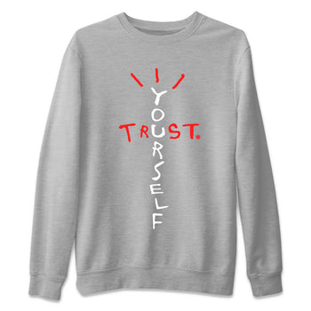 Air Jordan 7 White Infrared Sneaker Match Tees Trust Yourself Sneaker Tees 7s White Infrared SNRT Sneaker Release Tees Unisex Shirts Heather Grey 2