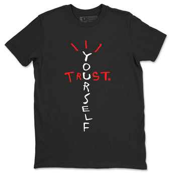 Air Jordan 7 White Infrared Sneaker Match Tees Trust Yourself Sneaker Tees 7s White Infrared SNRT Sneaker Release Tees Unisex Shirts Black 2
