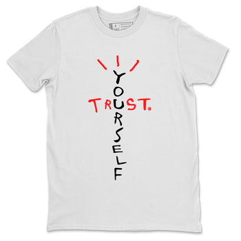 Air Jordan 7 White Infrared Sneaker Match Tees Trust Yourself Sneaker Tees 7s White Infrared SNRT Sneaker Release Tees Unisex Shirts White 2