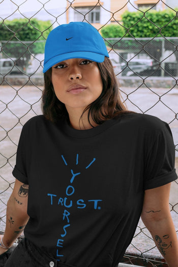 Jordan 1 Travis Scott Fragment Sneaker Match Tees Trust Yourself Sneaker Tees Jordan 1 Travis Scott Fragment Sneaker Release Tees Unisex Shirts