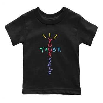 Dunk Easter Candy Trust Yourself Baby and Kids Sneaker Tees Holiday Easter T-Shirt Kids Sneaker Tees Washing and Care Tip