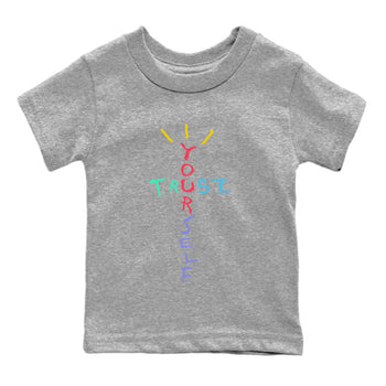 Dunk Easter Candy Sneaker Match Tees Trust Yourself Sneaker Tees Holiday Easter T-Shirt Sneaker Release Tees Kids Shirts Heather Grey 2
