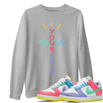 Dunk Easter Candy Trust Yourself Crew Neck Sneaker Tees Holiday Easter T-Shirt Sneaker T-Shirts Washing and Care Tip
