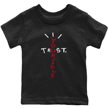 Jordan 1 Bred Patent Sneaker Match Tees Trust Yourself Sneaker Tees Jordan 1 Bred Patent Sneaker Release Tees Kids Shirts