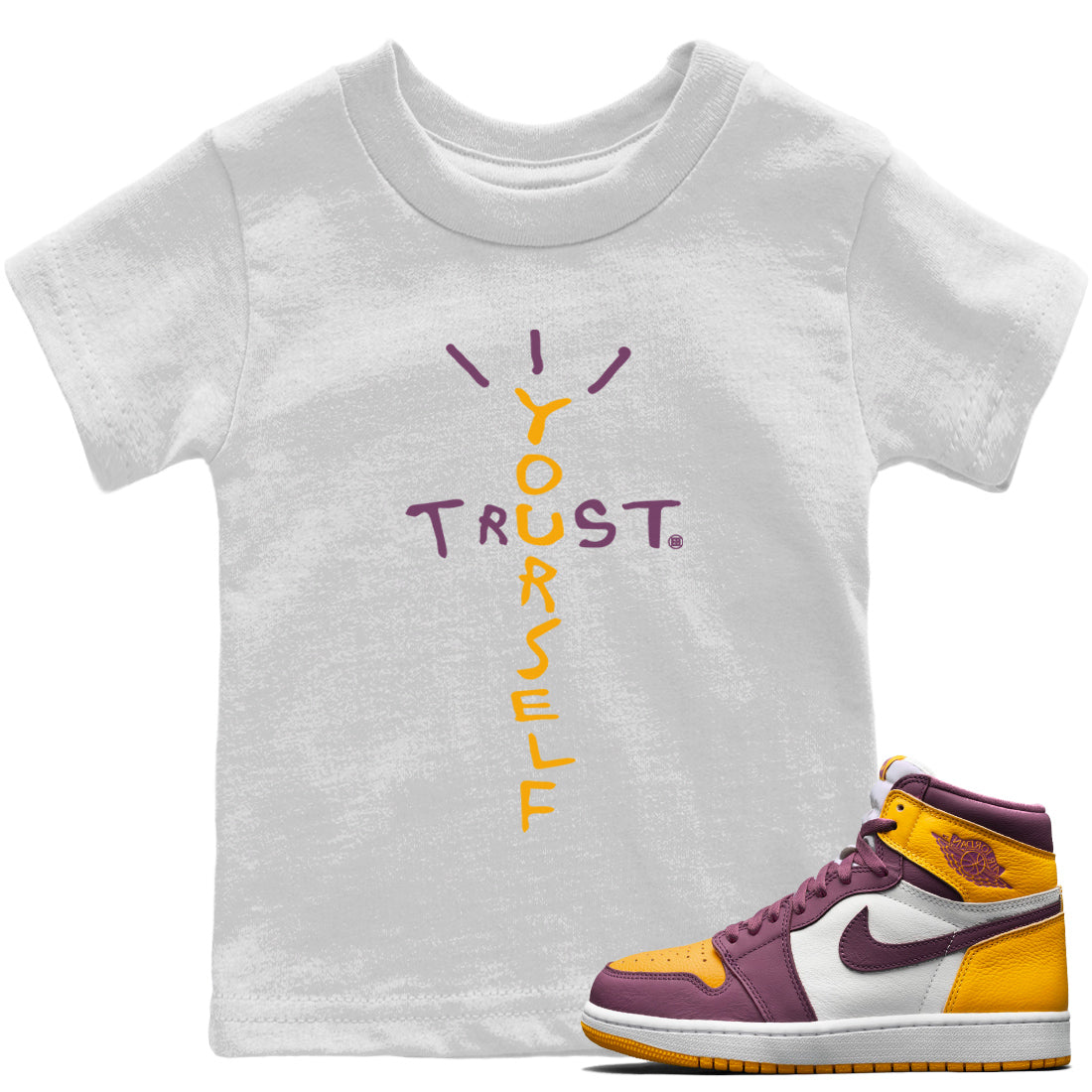 Jordan 1 Brotherhood Sneaker Match Tees Trust Yourself Sneaker Tees Jordan 1 Brotherhood Sneaker Release Tees Kids Shirts