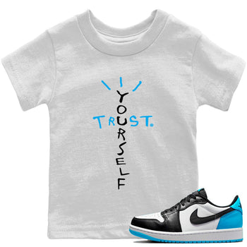 Jordan 1 Powder Blue Sneaker Match Tees Trust Yourself Sneaker Tees Jordan 1 Powder Blue Sneaker Release Tees Kids Shirts