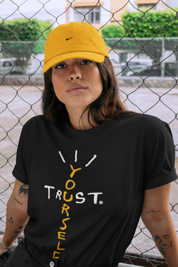 Jordan 1 Yellow Toe Sneaker Match Tees Trust Yourself Sneaker Tees Jordan 1 Yellow Toe Sneaker Release Tees Unisex Shirts