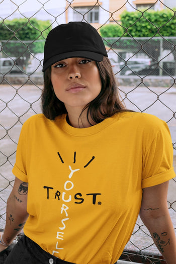 Jordan 1 Yellow Toe Sneaker Match Tees Trust Yourself Sneaker Tees Jordan 1 Yellow Toe Sneaker Release Tees Unisex Shirts