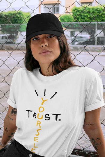 Jordan 1 Yellow Toe Sneaker Match Tees Trust Yourself Sneaker Tees Jordan 1 Yellow Toe Sneaker Release Tees Unisex Shirts