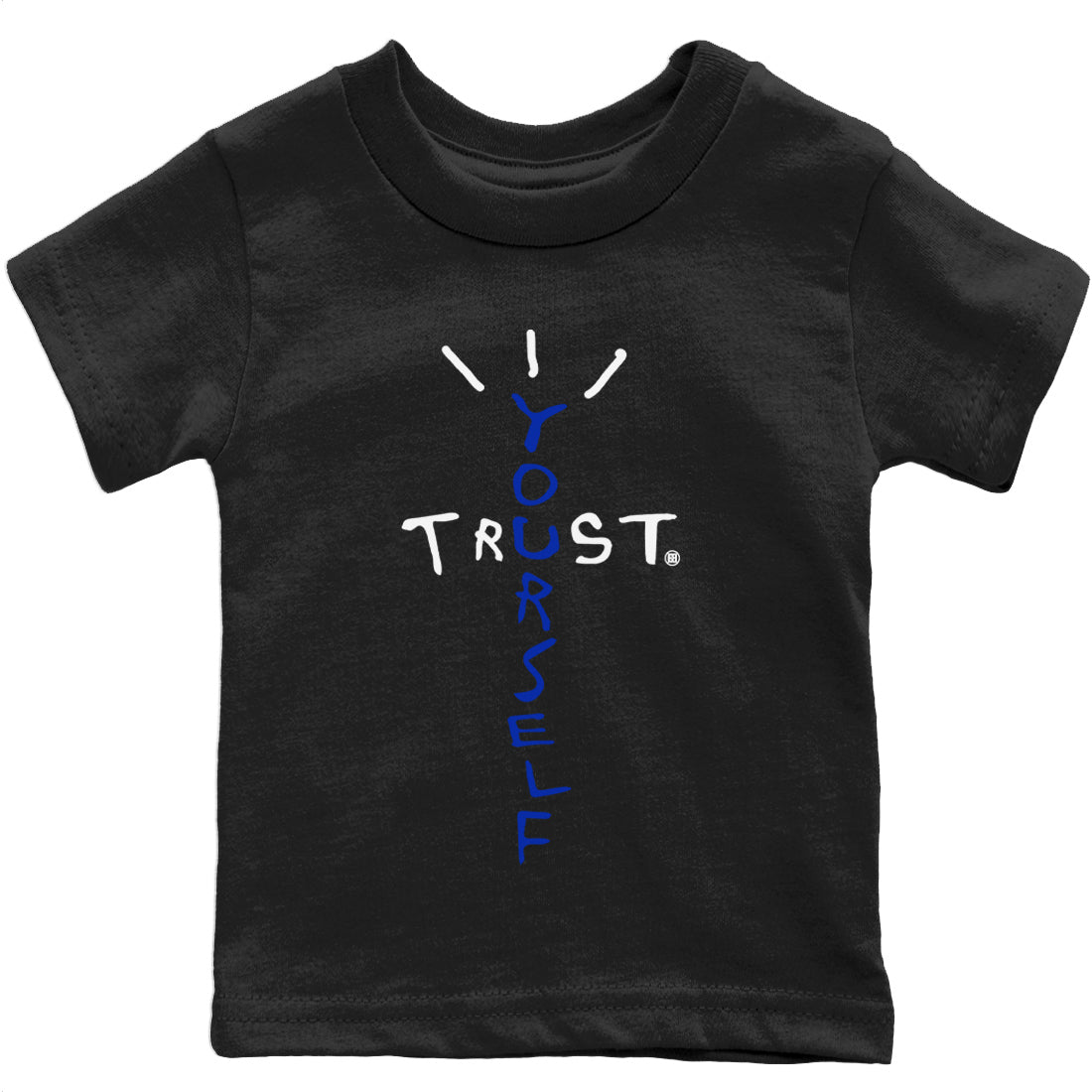 Jordan 12 Hyper Royal Sneaker Match Tees Trust Yourself Sneaker Tees Jordan 12 Hyper Royal Sneaker Release Tees Kids Shirts