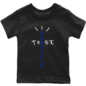 Jordan 12 Hyper Royal Sneaker Match Tees Trust Yourself Sneaker Tees Jordan 12 Hyper Royal Sneaker Release Tees Kids Shirts