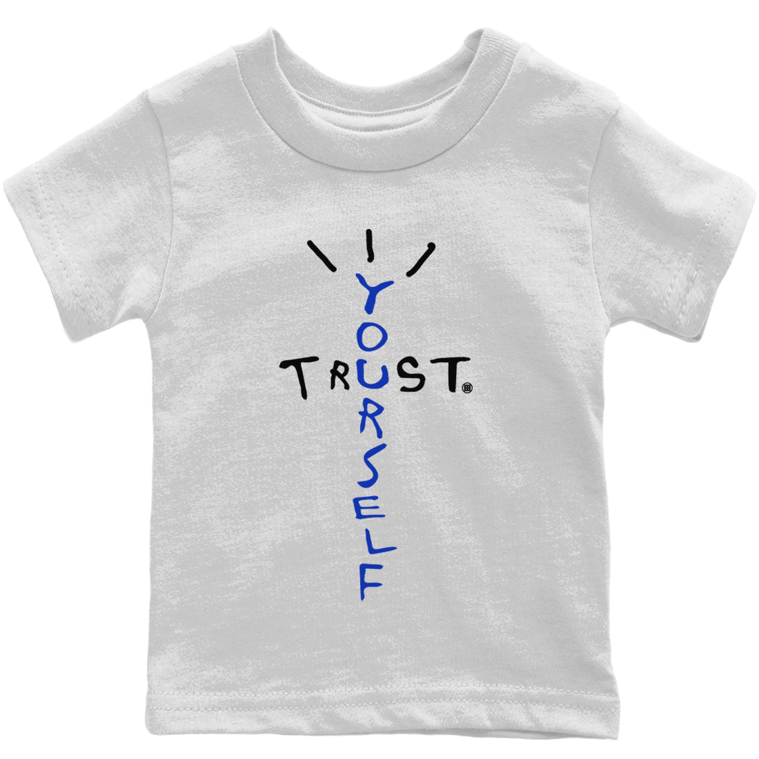 Jordan 12 Hyper Royal Sneaker Match Tees Trust Yourself Sneaker Tees Jordan 12 Hyper Royal Sneaker Release Tees Kids Shirts