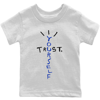 Jordan 12 Hyper Royal Sneaker Match Tees Trust Yourself Sneaker Tees Jordan 12 Hyper Royal Sneaker Release Tees Kids Shirts