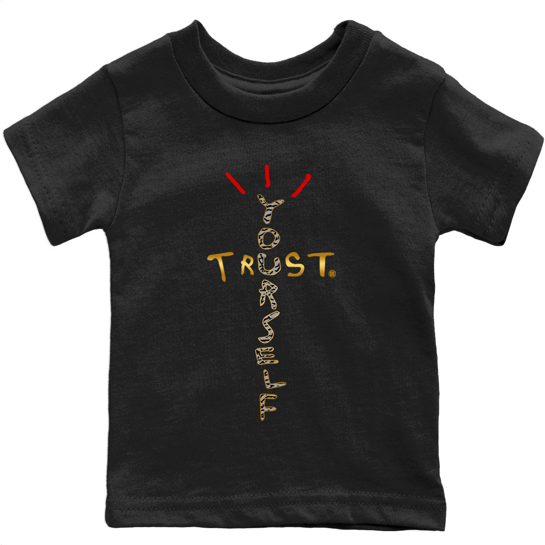 Jordan 3 Black Gold Sneaker Match Tees Trust Yourself Sneaker Tees Jordan 3 Black Gold Sneaker Release Tees Kids Shirts