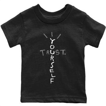 Jordan 4 Black Canvas Sneaker Match Tees Trust Yourself Sneaker Tees Jordan 4 Black Canvas Sneaker Release Tees Kids Shirts