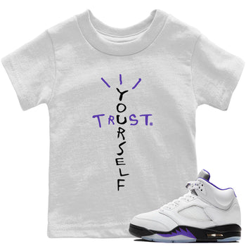 Jordan 5 Concord Sneaker Match Tees Trust Yourself Sneaker Tees Jordan 5 Concord Sneaker Release Tees Kids Shirts