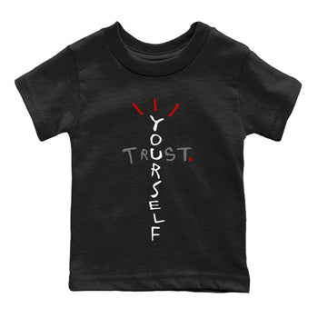 Jordan 9 Fire Red Sneaker Match Tees Trust Yourself Sneaker Tees Jordan 9 Fire Red Sneaker Release Tees Kids Shirts