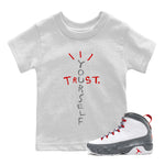 Jordan 9 Fire Red Sneaker Match Tees Trust Yourself Sneaker Tees Jordan 9 Fire Red Sneaker Release Tees Kids Shirts